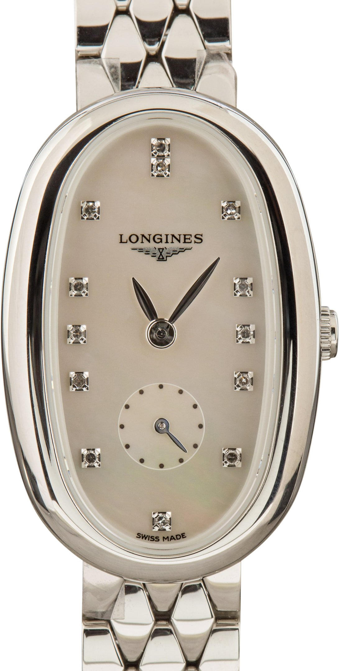 Longines Symphonette Girls’s Mom of Pearl Diamond Watch